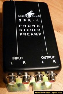 MONACOR SPR 4 Phono Stereo Entzerrer Vorverstärker Preamp