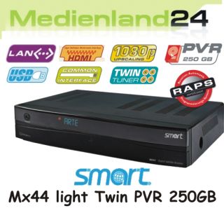 Smart MX44 Festplatten Sat Receiver 250GB Twin Tuner