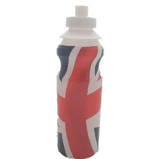 Union Jack Plastic White Top Sport Trinkflasche   750ml 