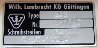 Thermo Hygrograph Type 252 Trommelschreiber der Fa. LAMBRECHT Hygro