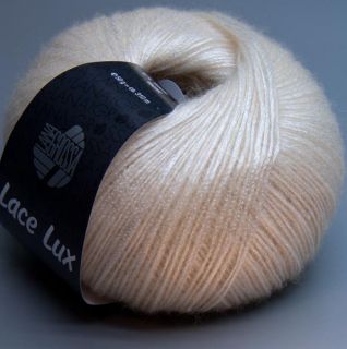 Lana Grossa Lace Lux 024 pearl 50g Wolle