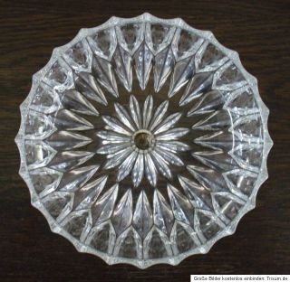 dekorative Schale Schüssel Glas mit Metallfuß 17 cm