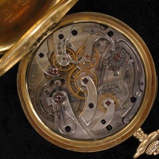 Ulysse Nardin Pocket Chronograph Taschenuhr 18 Kt Gold Pocket watch