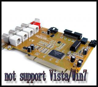 264 4CH 60fps Video Surveillance System PC DVR Card