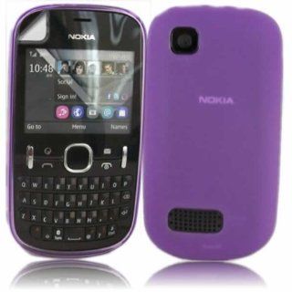 Tasche Und LCD Displayschutzfolie für Nokia Asha 200 / 201 / Lila