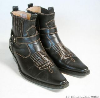 Westernstiefel Stiefel 42 Schwarz Cowboystiefel Vintage Boots Cowboy