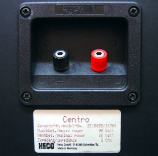 Center Lautsprecher HECO CENTRO schw. 60/90W Centerlautsprecher