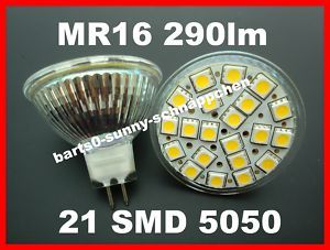 MR16 21*3Chip LED SMD5050 Strahler warmweiß 12v 290lm