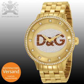 NEU D&G Prime Time Big Gold Unisex Uhr DW0379 UVP 297€