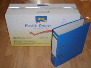 10 St. ARO Plastik Ordner DIN A4 (210x297mm), 7,5cm Breit Ringordner