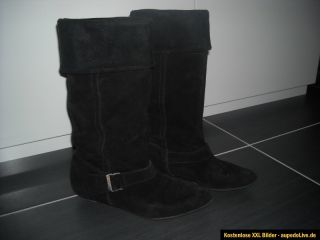 ESPRIT Wild Leder Stiefel Gr.37 schwarz Winter Schuhe Boots