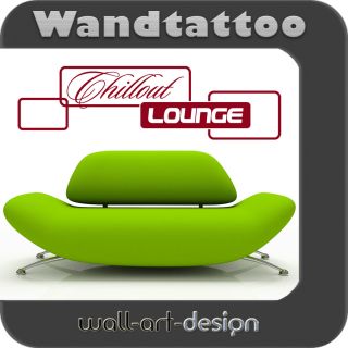 S305 Wandtattoo Chillout Lounge Wandaufkleber Wohnzimmer Couch Sofa