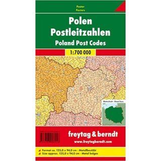 Freytag Berndt Poster, mit Metallstäben  Polen, Postleitzahlen