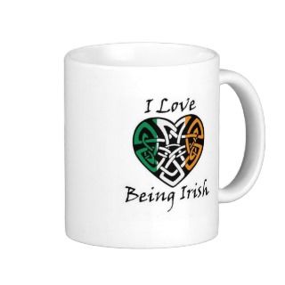 Love Being Irish Celtic Heart Mug