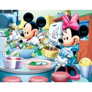 MB Jeux   45 Teile Puzzle   Micky und Minnie kochen gemeinsam 