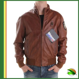 BLAUER USA Herren Fashion Leder Jacke 309 Brown L B+