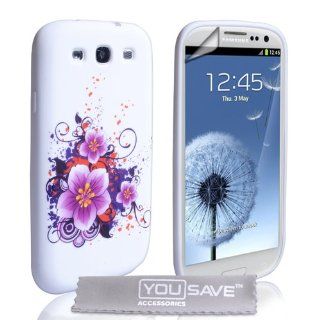 Samsung Galaxy S3 Tasche Silikon Blumen Hülle Lilavon Yousave