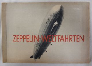 ZEPPELIN WELTFAHRTEN   RARE 1930s GERMAN CIGARETTE CARD AIRSHIP