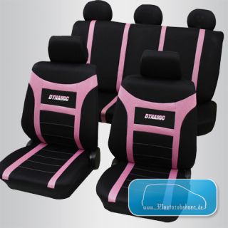 Universal Auto Sitzbezug Set Sitzbezüge Schonbezüge DYNAMIC pink