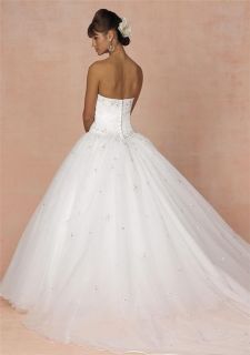 Lagerung weiß Hochzeitskleid Hochzeitssuite Prom trägerlos