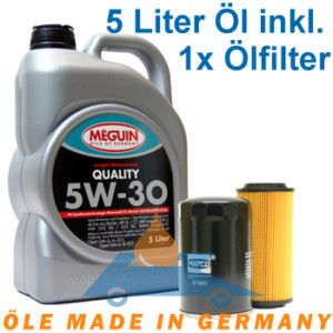 5L SAE 5W 30 Motoröl / Öl + Ölfilter für BMW 116i, 118i, 120i