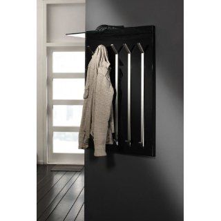 Design Wandgarderobe 65 x 100 cm Garderobe mit Glas Hutablage und