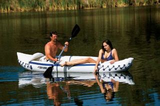 SEA EAGLE 330 Deluxe 2 Person Inflatable Kayak Canoe w/ Paddles