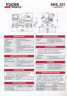 Fuchs MHL 331 Lademaschine Prospekt 2003 brochure prospectus 1AA