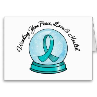 Ovarian Cancer Christmas Ribbon T Shirts, Ovarian Cancer Christmas