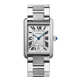 CARTIER TANK SOLO XL MENS STAINLESS STEEL CASE AUTOMATIC DATE UHR