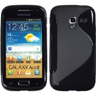 Silikon Hülle Samsung Galaxy Ace 2   Schwarz   I8160 PhoneNatic TPU