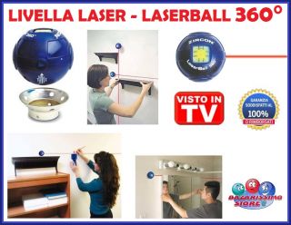 LASER PALLA BALL ROTANTE MINI LIVELLO 360° RUOTABILE ZIRCON TV