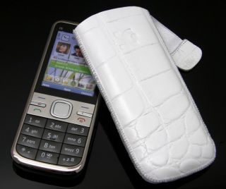 Nokia C5 00 Etui Tasche Handytasche Schutzhülle CROCO