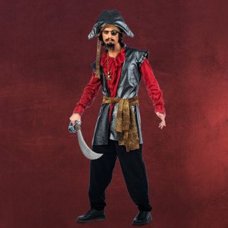 Herren Kostüm Pirat Karneval Fasching Party Schurke Räuber Kapitän