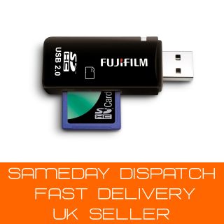 Fuji Film USB SD/SDHC Single Slot Card Reader for PC/Mac