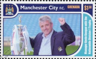 MANCHESTER CITY Football Club Stamps (2002 Grenada MiniSheet) SG4813