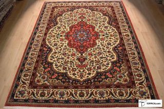 Perser Teppich Bakhtiar Orientteppich 363x270 cm Persian Carpet Beige