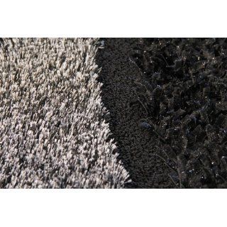 Moderner Designer Teppich Istanbul   drei Florarten   Welle schwarz
