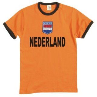 Niederlande/Nederland/Holland T Shirt im Trikot Look + Wappen S XXL