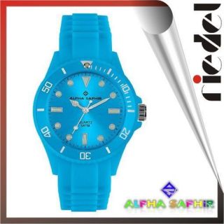 ALPHA SAPHIR Jaques Lemans Uhr 371L Armbanduhr Silikon blau Damenuhr