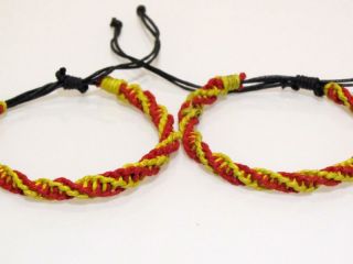 2x Spanien Armbänder Rot Gelb Freundschaftsarmbänder Armband