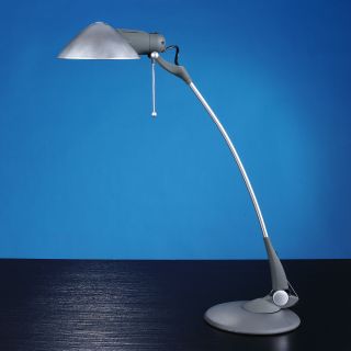 Design Lampe Verona silber Halogen Schreibtisch lampe Tisch leuchte