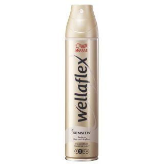 Wellaflex Haarspray Sensitiv, starker Halt, 3er Pack (3 x 250 ml