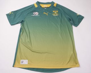 PUMA South Africa Trikot Shirt T Shirt Grün Gelb GR L #X384