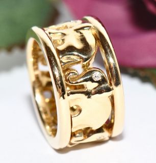 orig. Wempe Brillant Ring 750er Gold Markenschmuck Elefanten