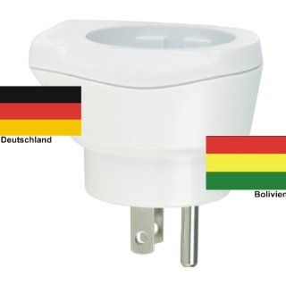 Design Reisestecker Adapter für Bolivien auf Deutschland