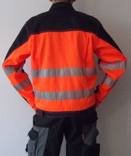 Planam Bundjacke Warnschutzjacke Jacke EN 471 orange /marine