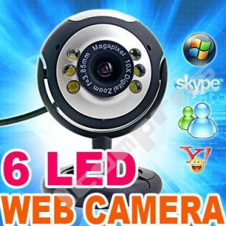 USB 10.0M 6 LED Cam Kamera Webcam für PC Laptop +Mic