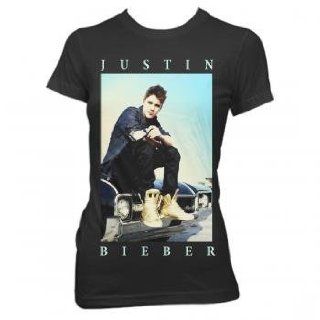 Justin Bieber     Frauen Carside T Shirt in Schwarz