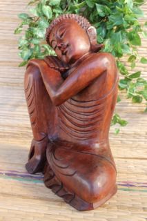 50cm Schlafende Buddha Figur mit toller Ausstrahlung Fair Trade Suar